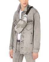 Camouflage-print nylon belt bag with branded tag -  | Dolce & Gabbana