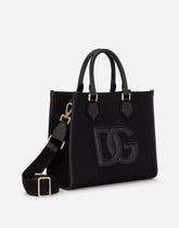 Canvas shopper with calfskin nappa details -  | Dolce &amp; Gabbana