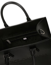 Calfskin Edge shopper with logo -  | Dolce & Gabbana