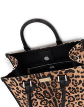 Leopard-print canvas shopper with calfskin nappa details -  | Dolce &amp; Gabbana