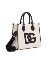 Canvas shopper with calfskin nappa details -  | Dolce &amp; Gabbana