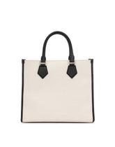 Canvas shopper with calfskin nappa details -  | Dolce &amp; Gabbana