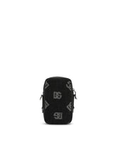 Small calfskin and denim crossbody bag with logo -  | Dolce & Gabbana