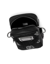 Small calfskin and denim crossbody bag with logo -  | Dolce & Gabbana