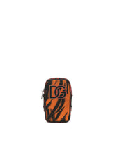 Nylon crossbody bag with tiger print -  | Dolce & Gabbana