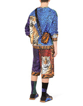 Nylon crossbody bag with tiger print -  | Dolce & Gabbana