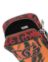 Nylon crossbody bag with tiger print -  | Dolce & Gabbana