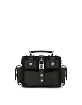 Calfskin and canvas crossbody bag -  | Dolce & Gabbana