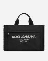 Nylon holdall with rubberized logo -  | Dolce &amp; Gabbana