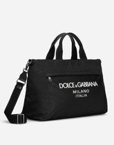 Nylon holdall with rubberized logo -  | Dolce &amp; Gabbana