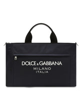 Nylon holdall with rubberized logo -  | Dolce &amp; Gabbana