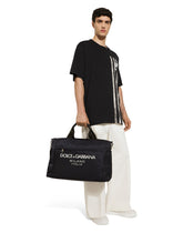 Nylon holdall with rubberized logo -  | Dolce &amp; Gabbana