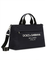 Nylon holdall with rubberized logo -  | Dolce &amp; Gabbana