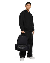 Nylon backpack with rubberized logo -  | Dolce &amp; Gabbana