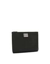 Grainy calfskin and nylon pouch -  | Dolce &amp; Gabbana