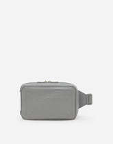 Calfskin belt bag with raised logo -  | Dolce & Gabbana
