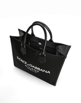 Large nylon shopper with rubberized logo -  | Dolce &amp; Gabbana