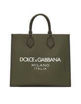 Large nylon shopper with rubberized logo -  | Dolce &amp; Gabbana