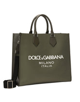 Large nylon shopper with rubberized logo -  | Dolce &amp; Gabbana