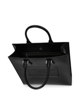 Calfskin leather tote with embossed logo -  | Dolce &amp; Gabbana