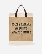 Printed jute shopper -  | Dolce & Gabbana
