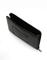 Large calfskin pouch with raised logo -  | Dolce &amp; Gabbana