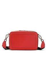 Calfskin crossbody bag with raised logo -  | Dolce & Gabbana