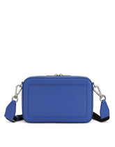 Calfskin crossbody bag with raised logo -  | Dolce & Gabbana