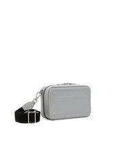 Calfskin crossbody bag with raised logo -  | Dolce & Gabbana