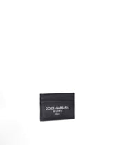 Calfskin card holder with logo -  | Dolce &amp; Gabbana