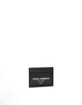 Calfskin card holder with logo -  | Dolce &amp; Gabbana