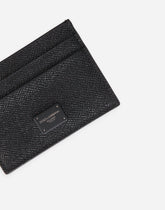 Dauphine calfskin card holder with branded tag -  | Dolce & Gabbana