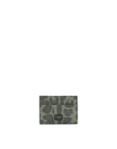 Dauphine calfskin card holder with leopard print against a gray background -  | Dolce & Gabbana