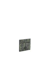 Dauphine calfskin card holder with leopard print against a gray background -  | Dolce & Gabbana