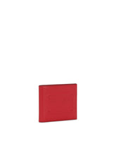 Calfskin bifold wallet with raised logo -  | Dolce & Gabbana