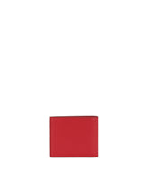 Calfskin bifold wallet with raised logo -  | Dolce & Gabbana