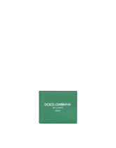 Calfskin bifold wallet with logo -  | Dolce & Gabbana
