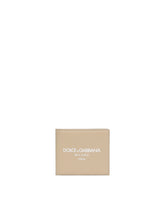 Calfskin bifold wallet with logo -  | Dolce & Gabbana