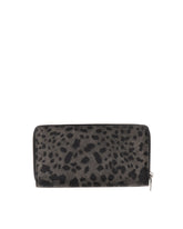 Dolce &amp; Gabbana Rectangular Wallet In Leopard Crêpe Fabric -  | Dolce &amp; Gabbana