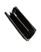 Zip-around calfskin wallet with raised logo -  | Dolce &amp; Gabbana