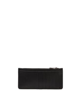 Vertical calfskin card holder with printed logo -  | Dolce &amp; Gabbana
