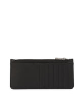 Vertical calfskin card holder with logo -  | Dolce &amp; Gabbana