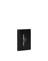 Calfskin passport holder with logo -  | Dolce &amp; Gabbana
