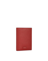Dauphine calfskin passport holder with branded tag -  | Dolce & Gabbana