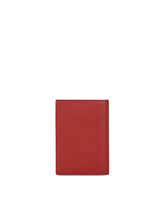 Dauphine calfskin passport holder with branded tag -  | Dolce & Gabbana