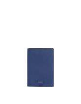 Dauphine calfskin passport holder with branded tag -  | Dolce & Gabbana