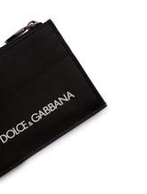 Calfskin card holder with printed logo -  | Dolce &amp; Gabbana