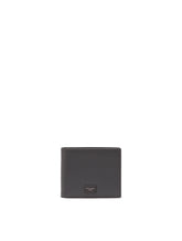 Dauphine calfskin bifold wallet with logo plaque -  | Dolce & Gabbana