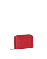 Small zip-around wallet in calfskin with raised logo -  | Dolce &amp; Gabbana