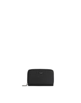 Mini Dauphine calfskin zip-around wallet with branded plate -  | Dolce & Gabbana